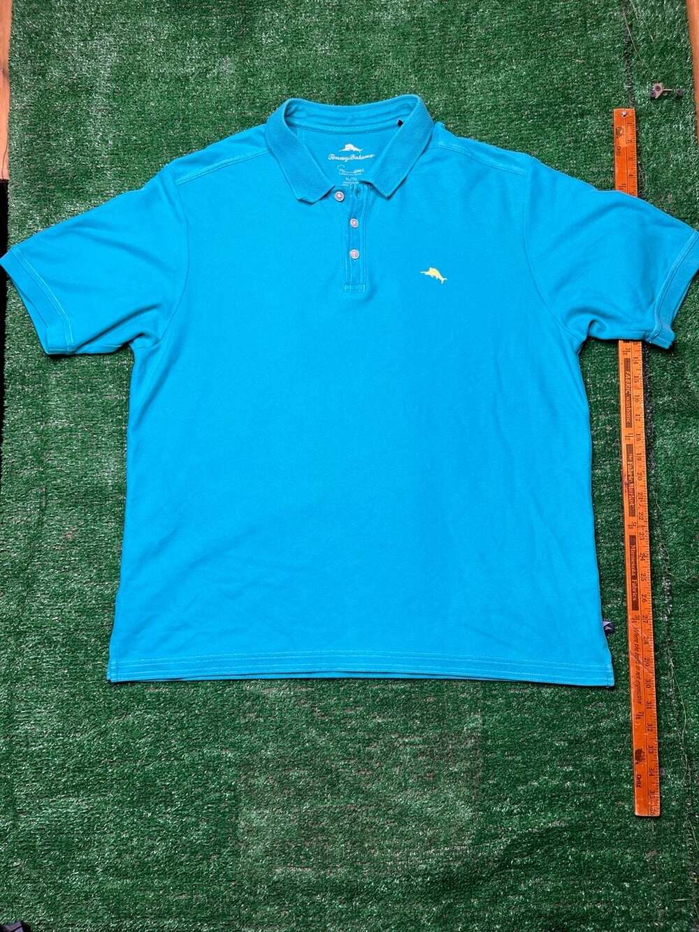 Tommy Bahama Emfielder IslandZone Polo Mens XL Blue Short Sleeve Performance